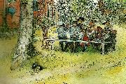 Carl Larsson frukost under stora bjorken France oil painting artist